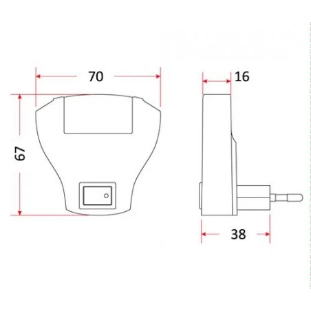 Lampki-do-kontaktu - lampka nocna wtykowa do kontaktu zielone światło ln-04 muszla rumlux 