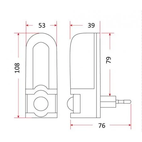 Lampki-do-kontaktu - ln-09 lampka nocna led do kontaktu z czujnikiem ruchu i zmierzchu rum-lux 