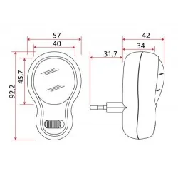 Lampki-do-kontaktu - ln-11 mini lampka wtykowa led do kontaktu z wyłącznikiem ciepłe światło rum-lux 