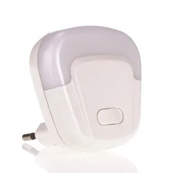 Lampki-do-kontaktu - ln-12-zb lampka nocna led mini do gniazdka zimne światło rum-lux 