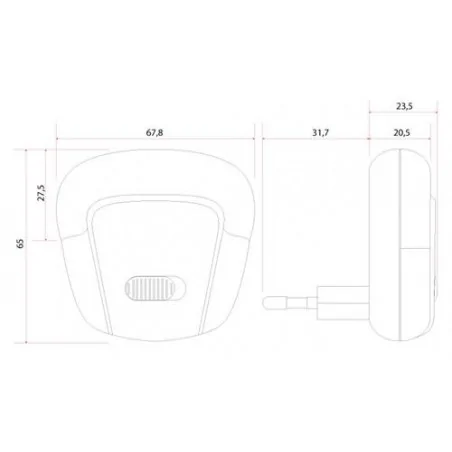 Lampki-do-kontaktu - ln-12-zb lampka nocna led mini do gniazdka zimne światło rum-lux 