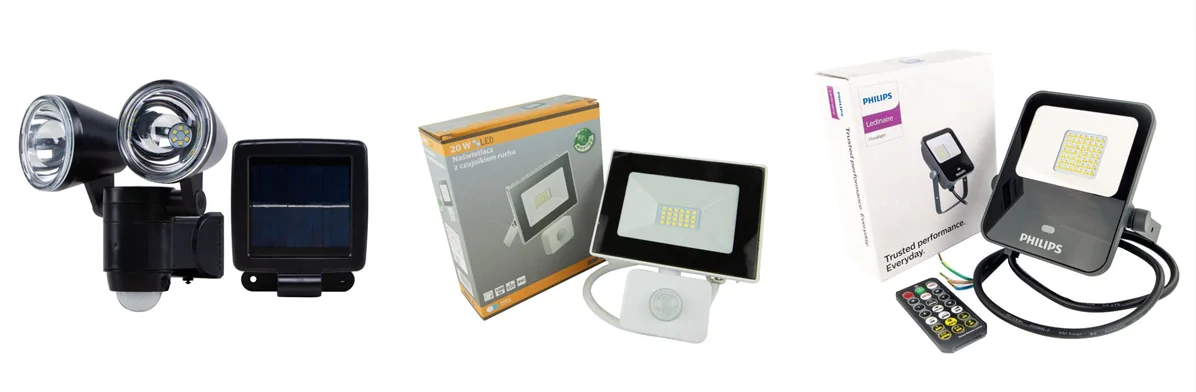 Naświetlacze LED z czujnikiem ruchu