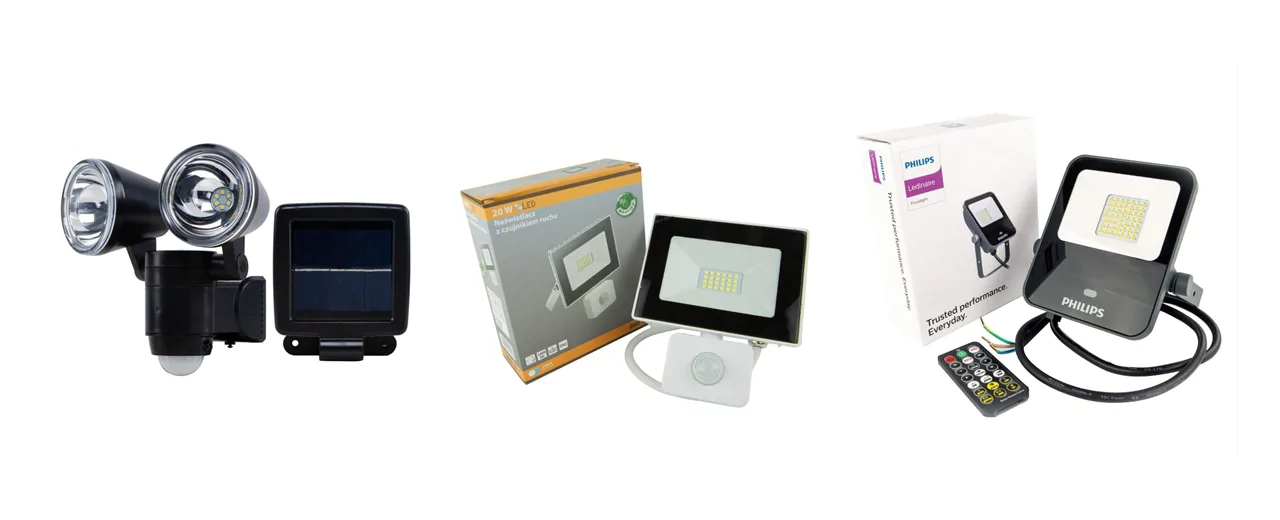 Naświetlacze LED z czujnikiem ruchu